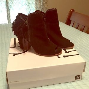 Dolce Vita Fringe peep toe bootie